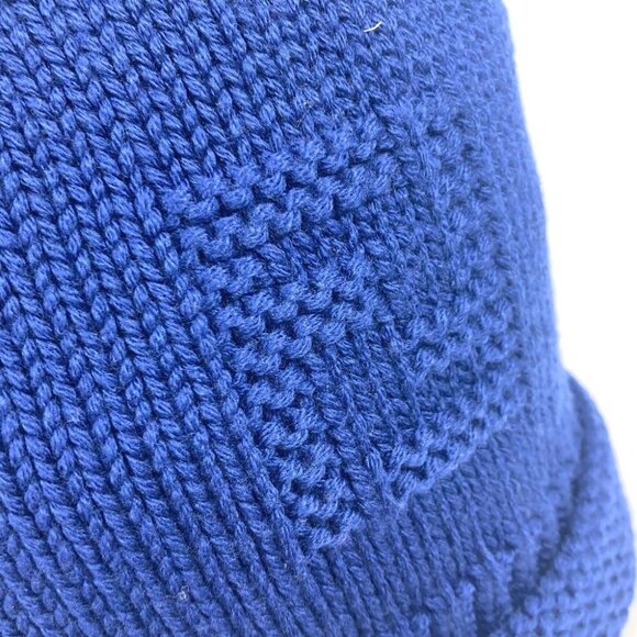 FENDI Logo FF beanie hat knit hat knit cap Knit hat wool blue - Picture 10 of 12